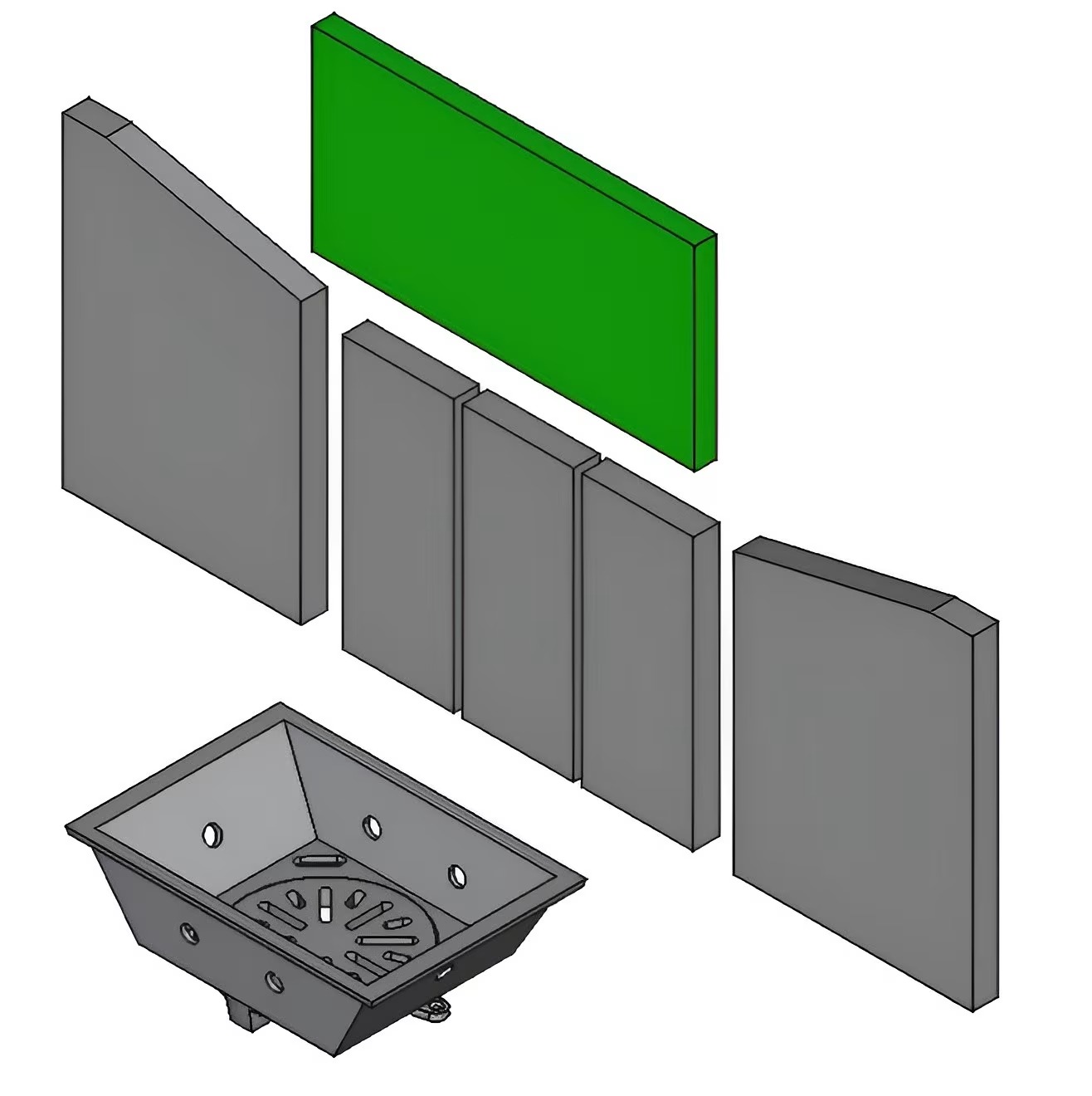 Brennraum Umlenkplatte – Ersatzteil für Techfire Kaminöfen