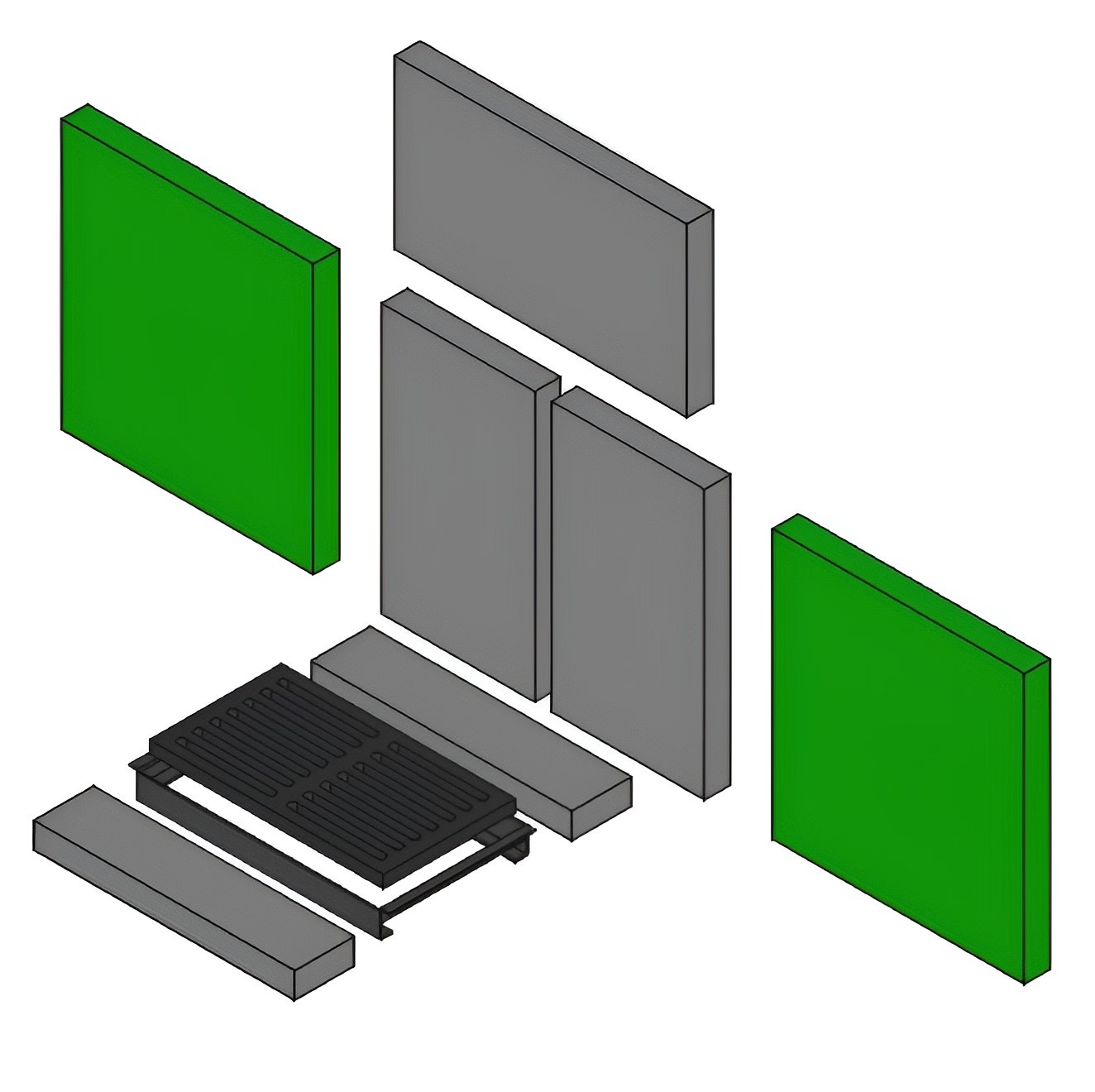 Brennraum seitlich Set 2-teilig – Ersatzteil für Techfire Kaminöfen