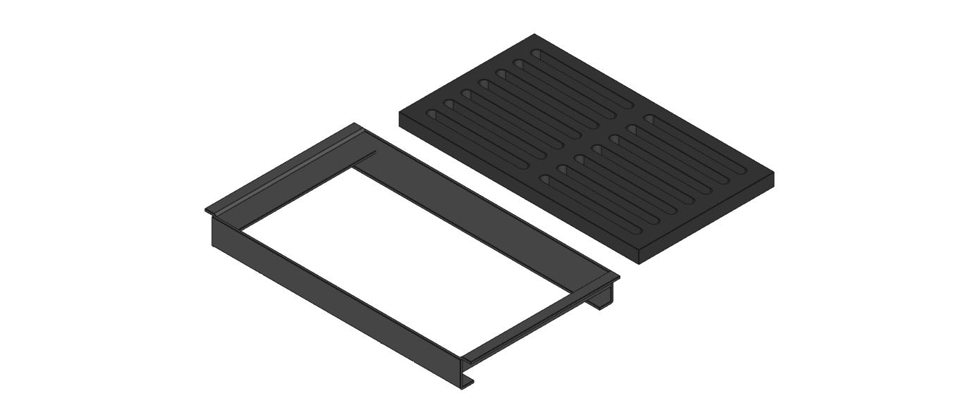 Ascherost mit Rahmen 285 x 175 x 30 mm – Ersatzteil für Techfire Kaminöfen