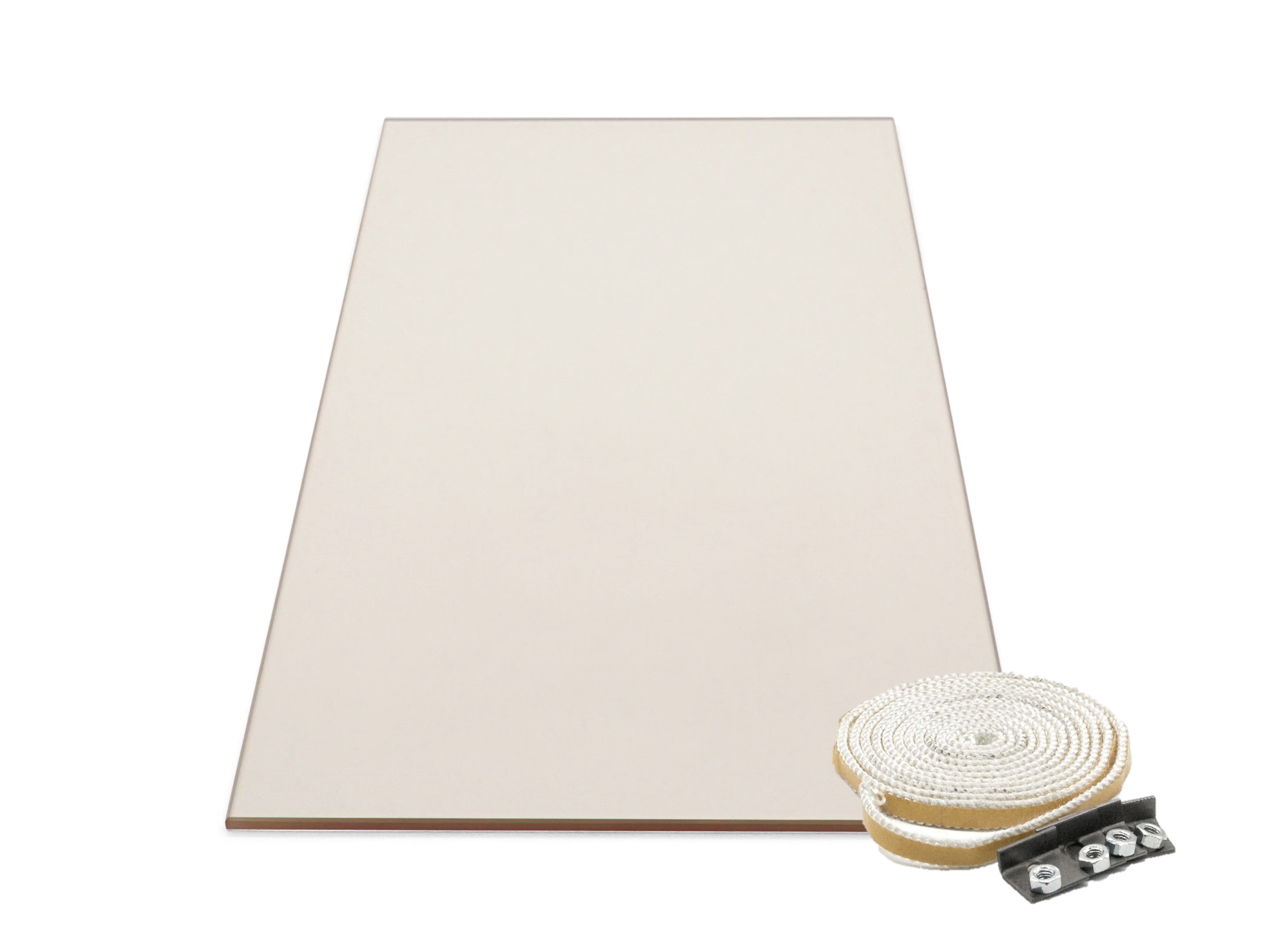 Sichtscheibe 210 x 420 x 4 mm. – Ersatzteil für Techfire Kaminöfen